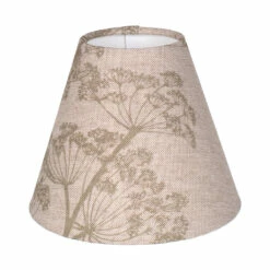 Candle Shade In Soft Green Cow Parsley, Reversed