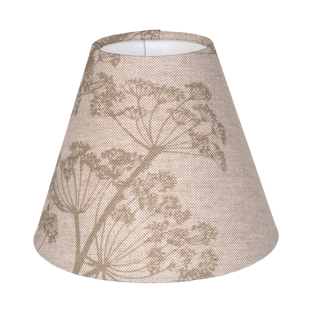 Candle Shade In Soft Green Cow Parsley, Reversed 3 Candle Shade In Soft Green Cow Parsley, Reversed
