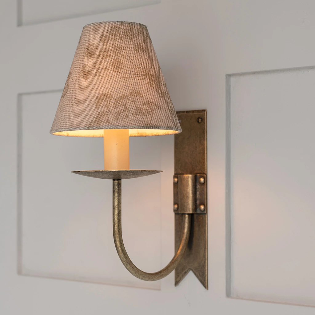 Candle Shade In Soft Green Cow Parsley, Reversed 4 Candle Shade In Soft Green Cow Parsley, Reversed - Image 2