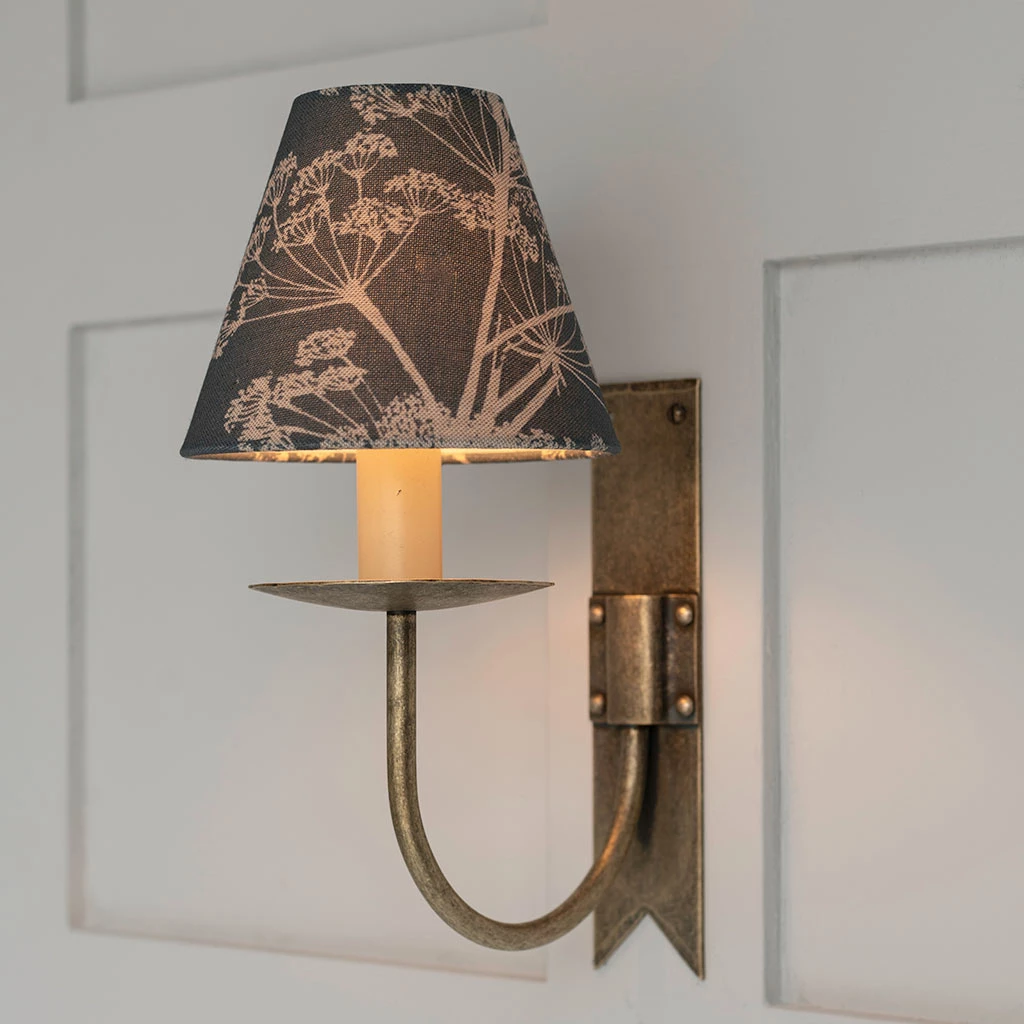 Candle Shade In Indigo Cow Parsley 4 Candle Shade In Indigo Cow Parsley - Image 2