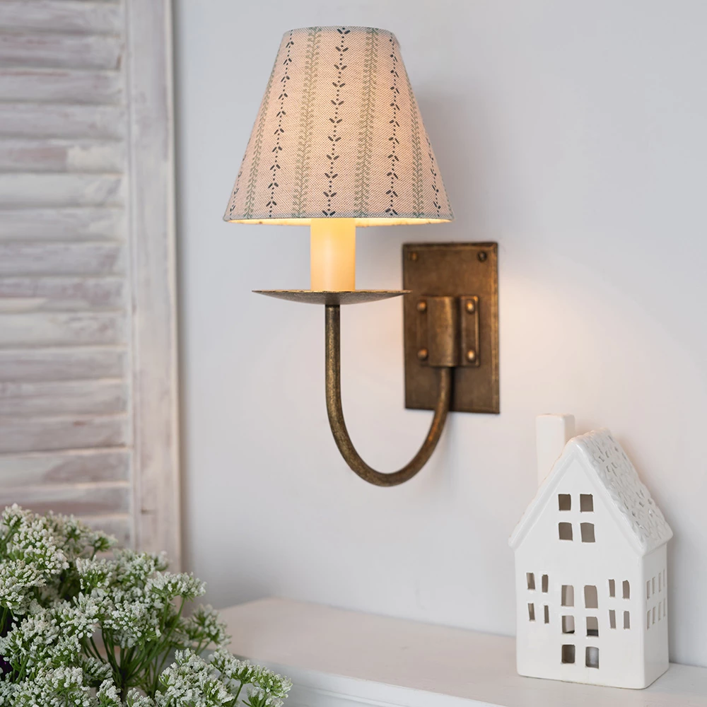 Candle Shade In Indigo Cottage Stripe 4 Candle Shade In Indigo Cottage Stripe - Image 2