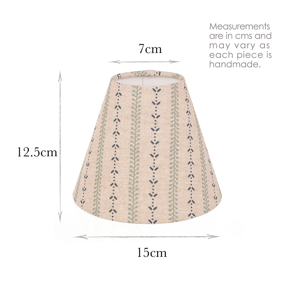 Candle Shade In Indigo Cottage Stripe 5 Candle Shade In Indigo Cottage Stripe - Image 3