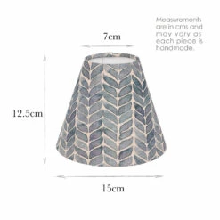 Candle Shade In Indigo Watercolour Leaf 7 Candle Shade In Indigo Watercolour Leaf -Jim Lawrence Sales 10CAN15WLIN 13