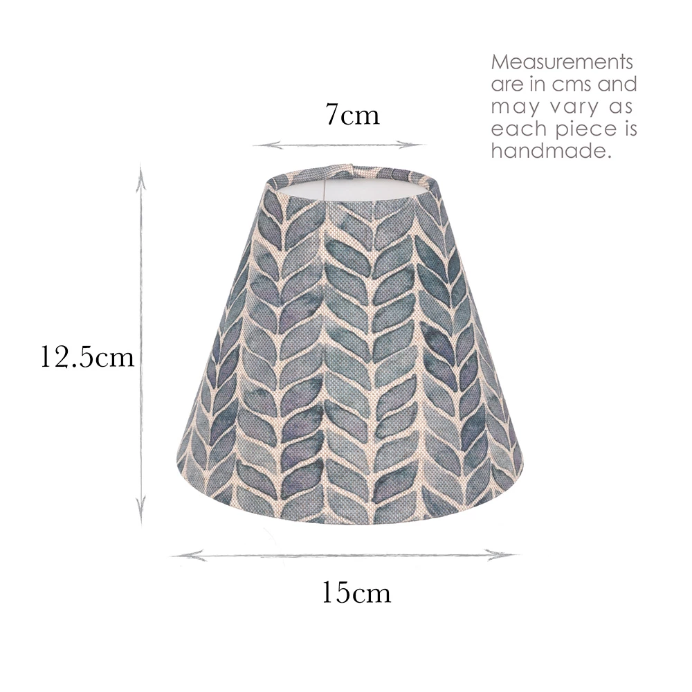 Candle Shade In Indigo Watercolour Leaf 5 Candle Shade In Indigo Watercolour Leaf - Image 3