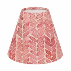 Candle Shade In Red Watercolour Leaf