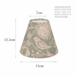 Candle Shade In Duck Egg Woodland 7 Candle Shade In Duck Egg Woodland -Jim Lawrence Sales 10CAN15WODE 13