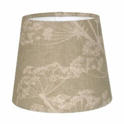 French Drum Candle Shade Soft Green Cow Parsley