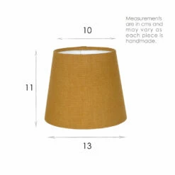 French Drum Candle Shade Ochre Waterford Linen -Jim Lawrence Sales 10CANFD13WAOC 13