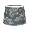 20cm Medium French Drum Shade In Indigo Cow Parsley