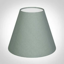 Candle Shade In Aquamarine Faux Silk