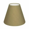 Candle Shade In Dull Gold Faux Silk