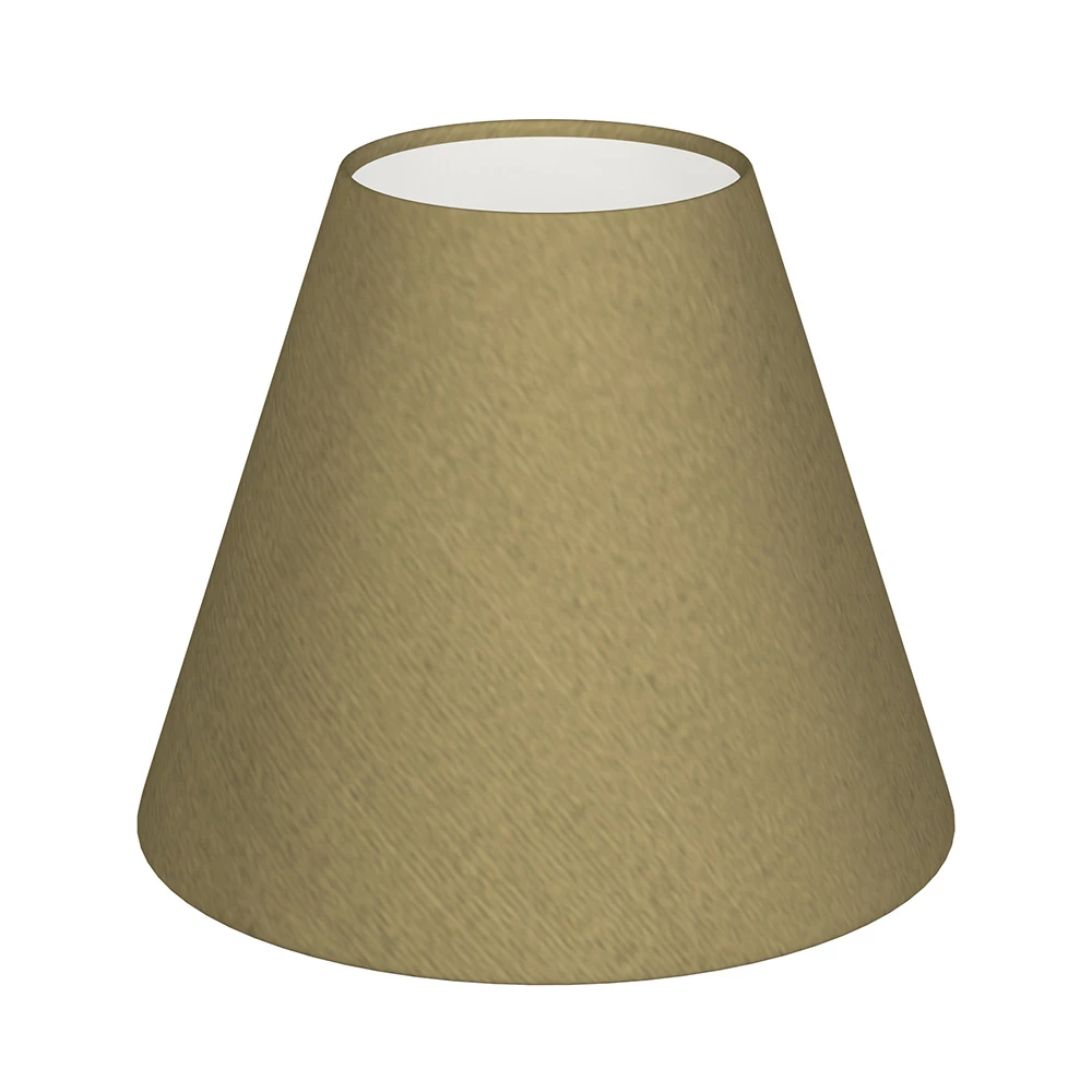 Candle Shade In Dull Gold Faux Silk 3 Candle Shade In Dull Gold Faux Silk