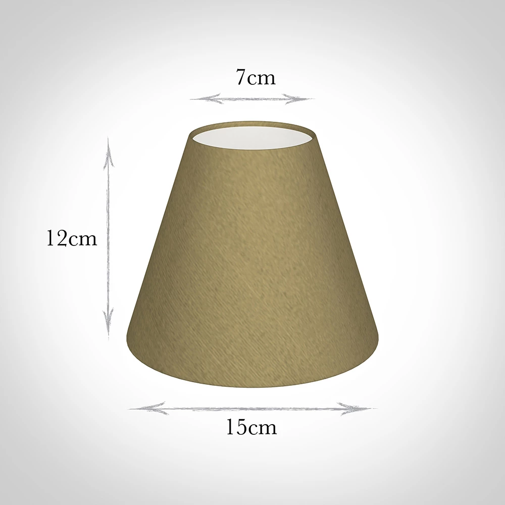Candle Shade In Dull Gold Faux Silk 4 Candle Shade In Dull Gold Faux Silk - Image 2