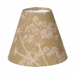 Candle Shade In Soft Gold Cow Parsley