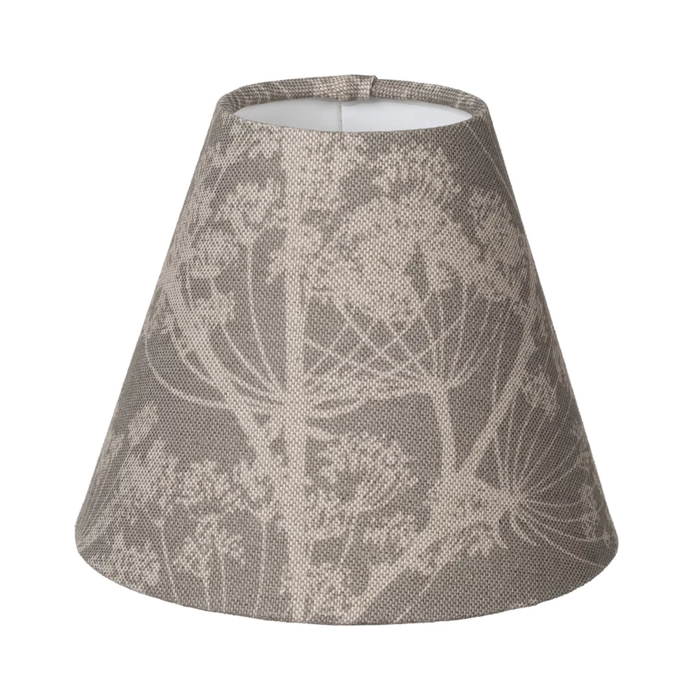 Candle Shade In Soft Grey Cow Parsley 3 Candle Shade In Soft Grey Cow Parsley