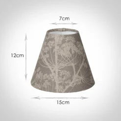 Candle Shade In Soft Grey Cow Parsley 7 Candle Shade In Soft Grey Cow Parsley -Jim Lawrence Sales 10can15cpsg 13