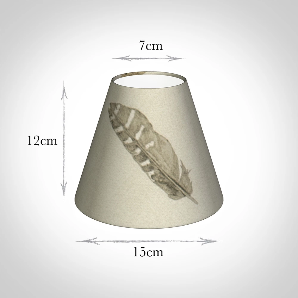 Candle Shade In Stone Featherdown 4 Candle Shade In Stone Featherdown - Image 2