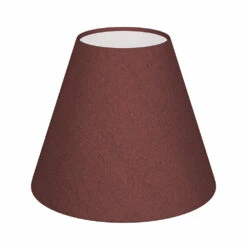 Candle Shade In Old Red Faux Silk