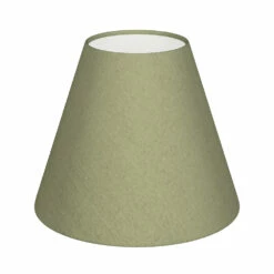 Candle Shade In Pale Green Faux Silk Dupion