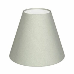 Candle Shade In Soft Grey Faux Silk