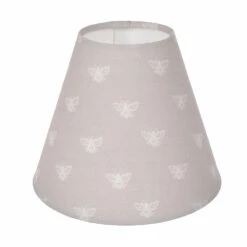 Candle Shade In Soft Grey Honey Bees