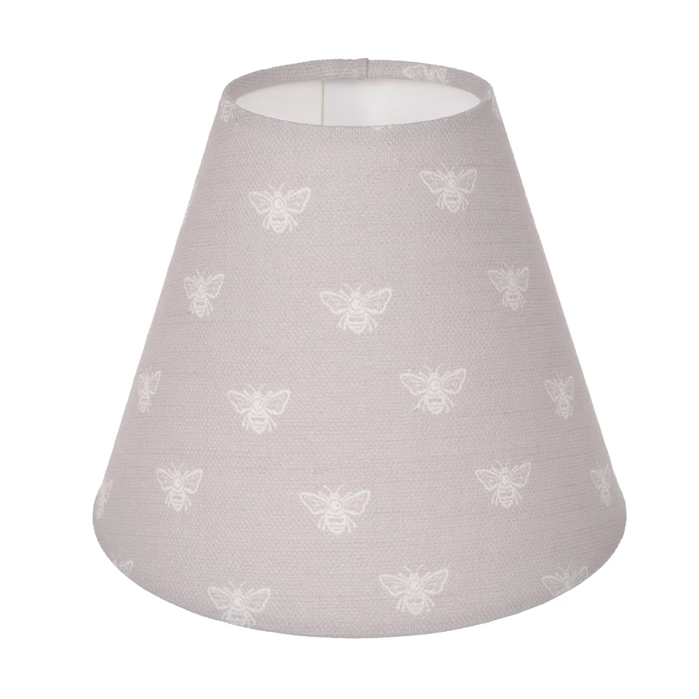 Candle Shade In Soft Grey Honey Bees 3 Candle Shade In Soft Grey Honey Bees