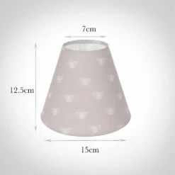 Candle Shade In Soft Grey Honey Bees 7 Candle Shade In Soft Grey Honey Bees -Jim Lawrence Sales 10can15hbsg 13