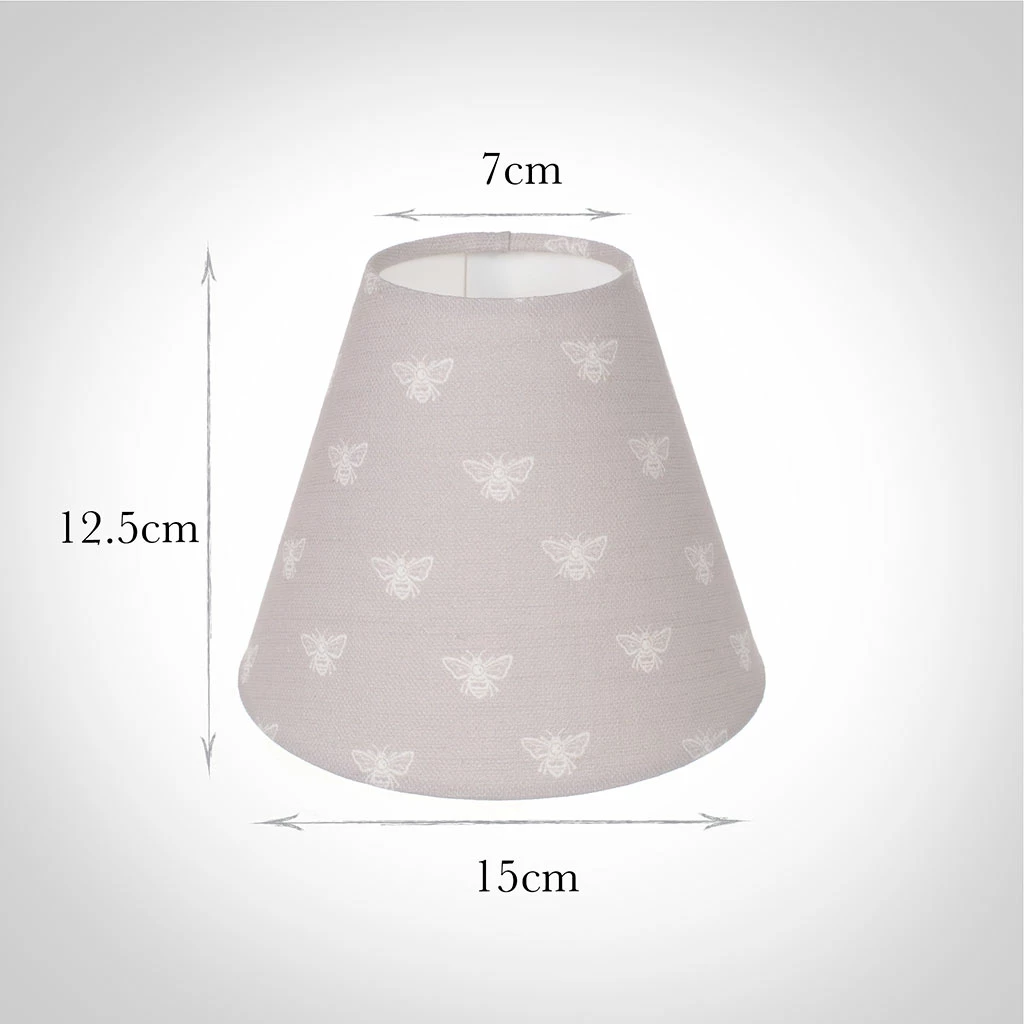 Candle Shade In Soft Grey Honey Bees 5 Candle Shade In Soft Grey Honey Bees - Image 3