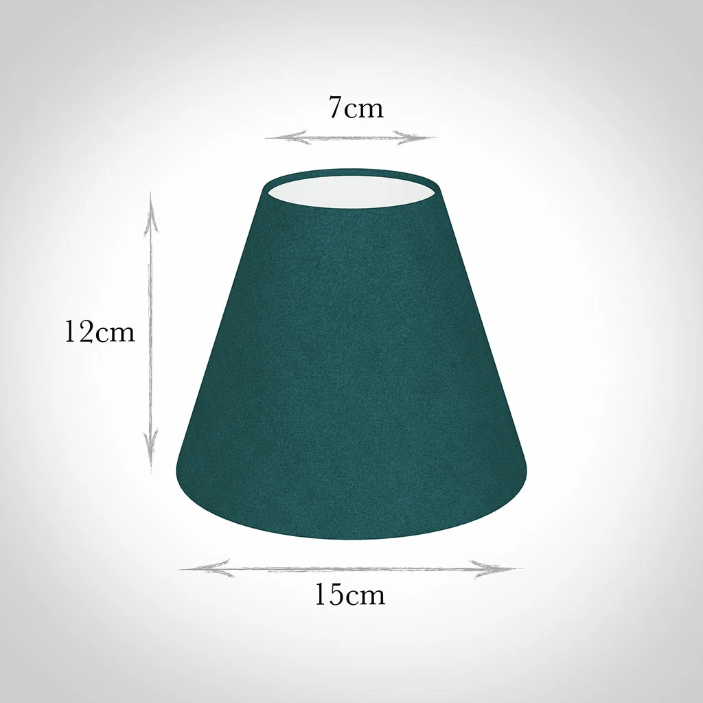 Candle Shade In Teal Hunstanton Velvet 4 Candle Shade In Teal Hunstanton Velvet - Image 2