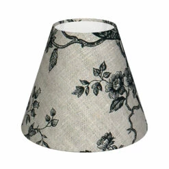 Candle Shade In Black Isabelle Linen