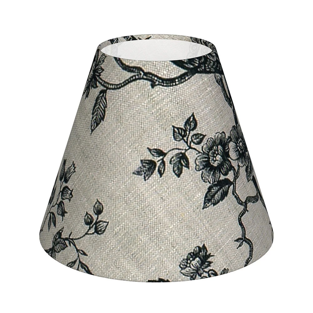 Candle Shade In Black Isabelle Linen 3 Candle Shade In Black Isabelle Linen
