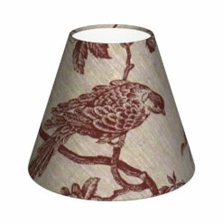 Candle Shade In Red Isabelle Linen