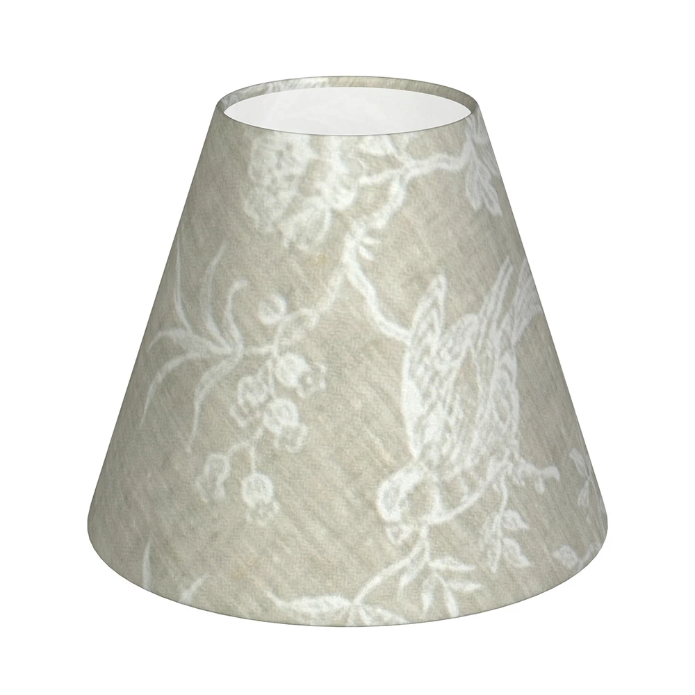 Candle Shade In White Isabelle Linen (Bird) 3 Candle Shade In White Isabelle Linen (Bird)
