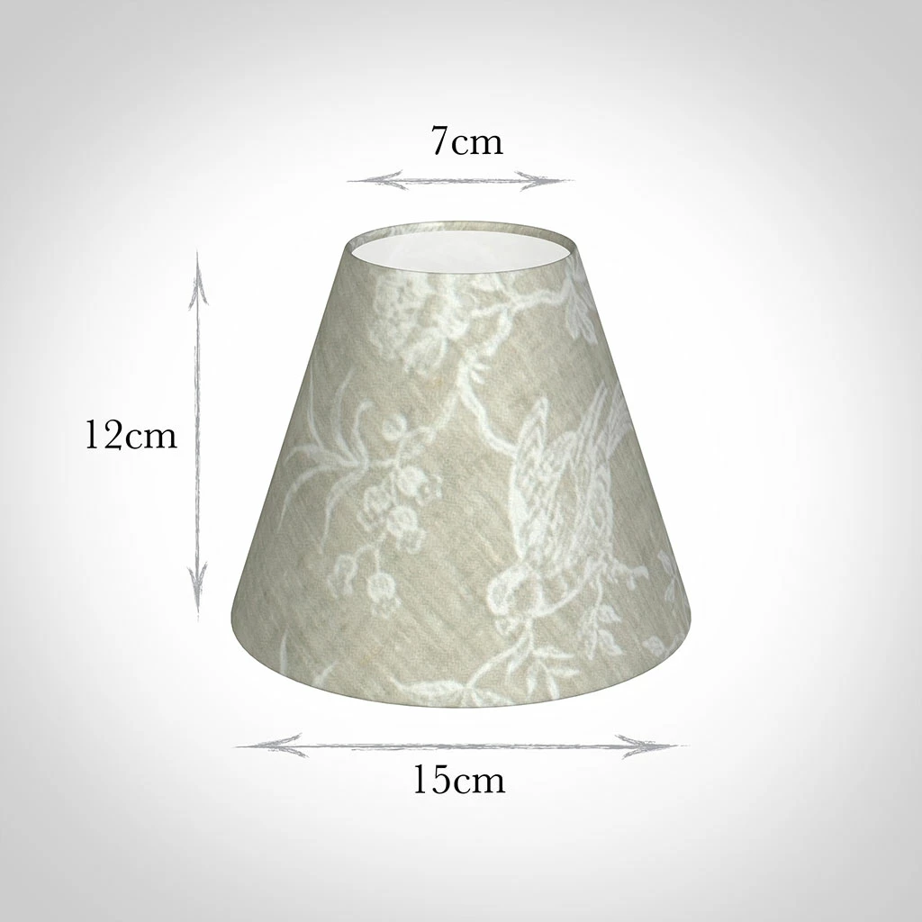 Candle Shade In White Isabelle Linen (Bird) 4 Candle Shade In White Isabelle Linen (Bird) - Image 2