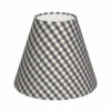 Candle Shade In Stone Grey Gingham 2 Candle Shade In Stone Grey Gingham -Jim Lawrence Sales 10can15lgsg 11