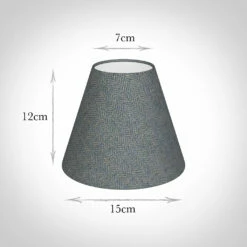 Candle Shade In Blue Herringbone Lovat Tweed 7 Candle Shade In Blue Herringbone Lovat Tweed -Jim Lawrence Sales 10can15lthb 13