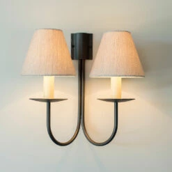 Candle Shade In Limestone Herringbone Lovat Tweed 9 Candle Shade In Limestone Herringbone Lovat Tweed -Jim Lawrence Sales 10can15lthl 30