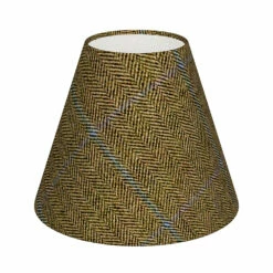 Candle Shade In Angus Check Lovat Wool