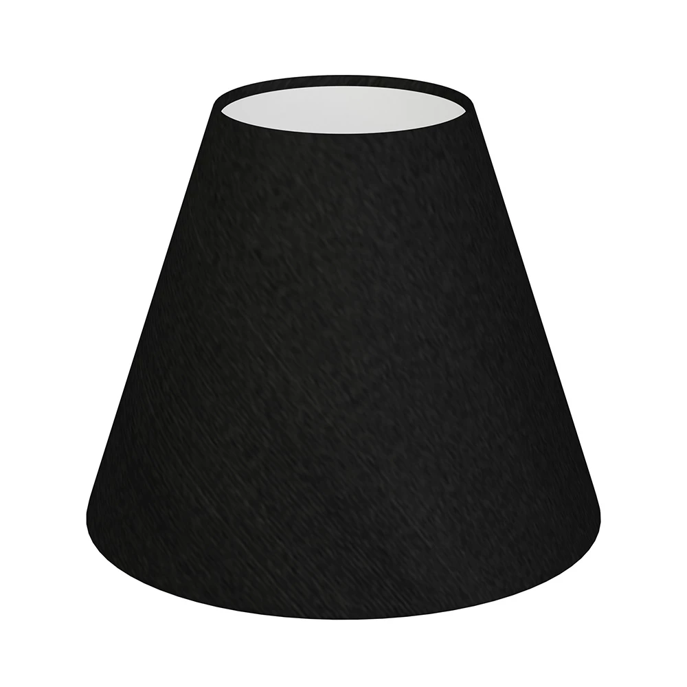 Candle Shade In Black Silk 3 Candle Shade In Black Silk