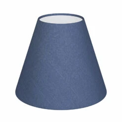 Candle Shade In Slate Blue Silk