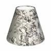 Candle Shade In Grey Pastoral Toile De Jouy 1 Candle Shade In Grey Pastoral Toile De Jouy -Jim Lawrence Sales 10can15tjpg 11
