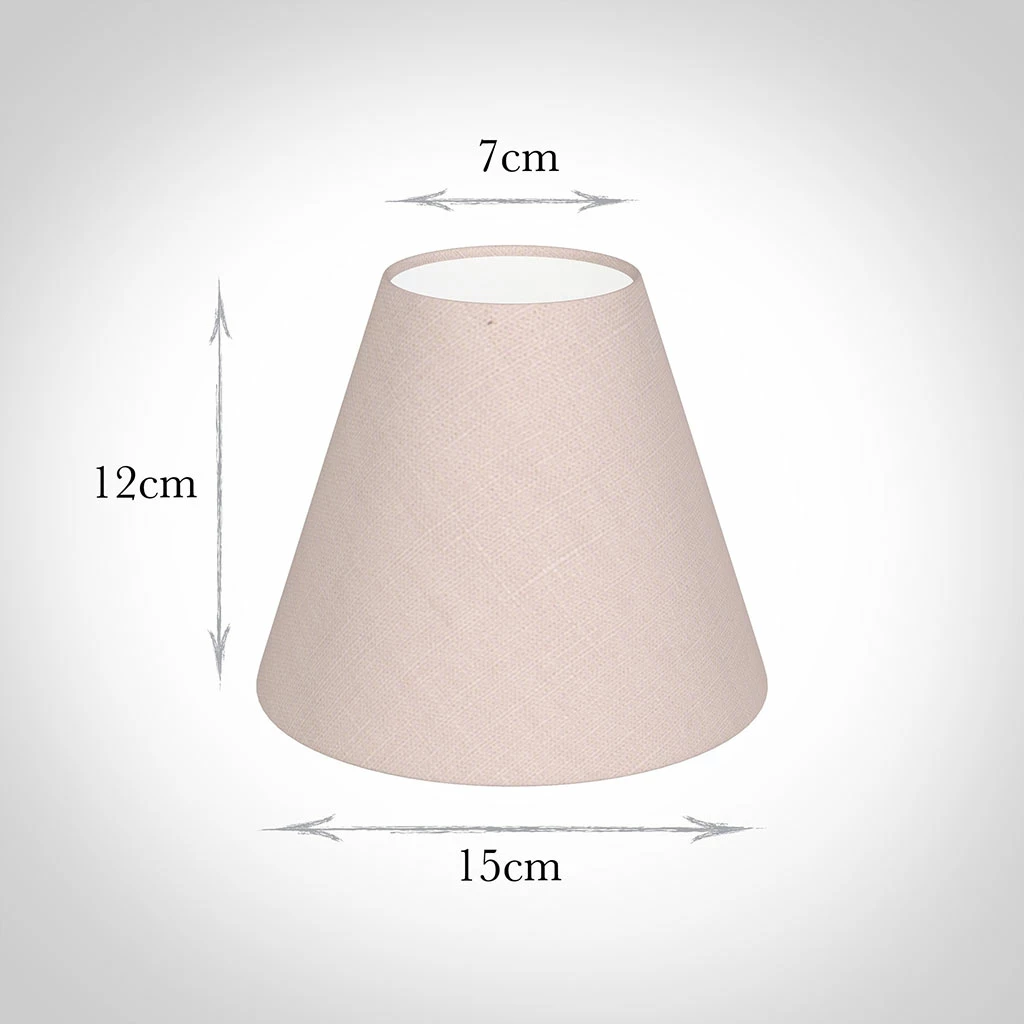 Candle Shade In Vintage Pink Waterford Linen 4 Candle Shade In Vintage Pink Waterford Linen - Image 2