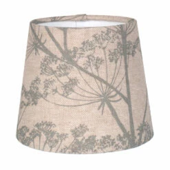 French Drum Candle Shade In Duck Egg Cow Parsley, Reversed