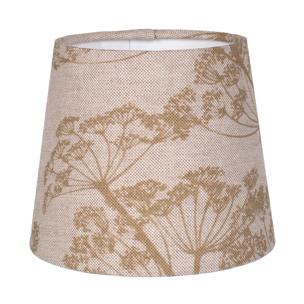 French Drum Candle Shade In Gold Cow Parsley, Reversed 3 French Drum Candle Shade In Gold Cow Parsley, Reversed