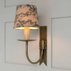 French Drum Candle Shade In Indigo Cow Parsley, Reversed 6 French Drum Candle Shade In Indigo Cow Parsley, Reversed -Jim Lawrence Sales 10canfd13cpinrev 12