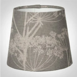 French Drum Candle Shade Soft Grey Cow Parsley