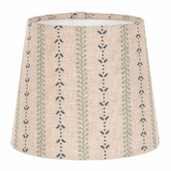 French Drum Candle Shade In Indigo Cottage Stripe