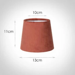 French Drum Candle Shade In Burnt Orange Hunstanton Velvet 5 French Drum Candle Shade In Burnt Orange Hunstanton Velvet -Jim Lawrence Sales 10canfd13hubo 13