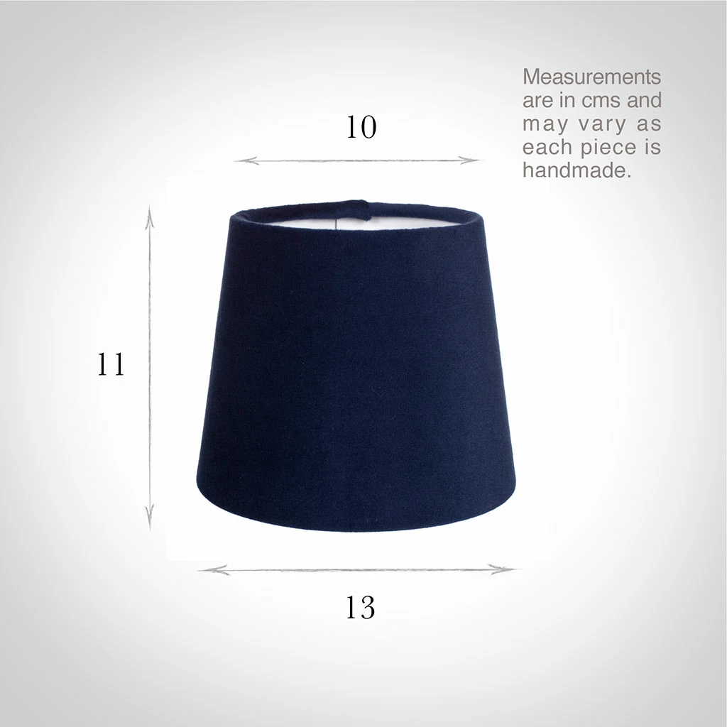 French Drum Candle Shade In Navy Blue Hunstanton Velvet 4 French Drum Candle Shade In Navy Blue Hunstanton Velvet - Image 2