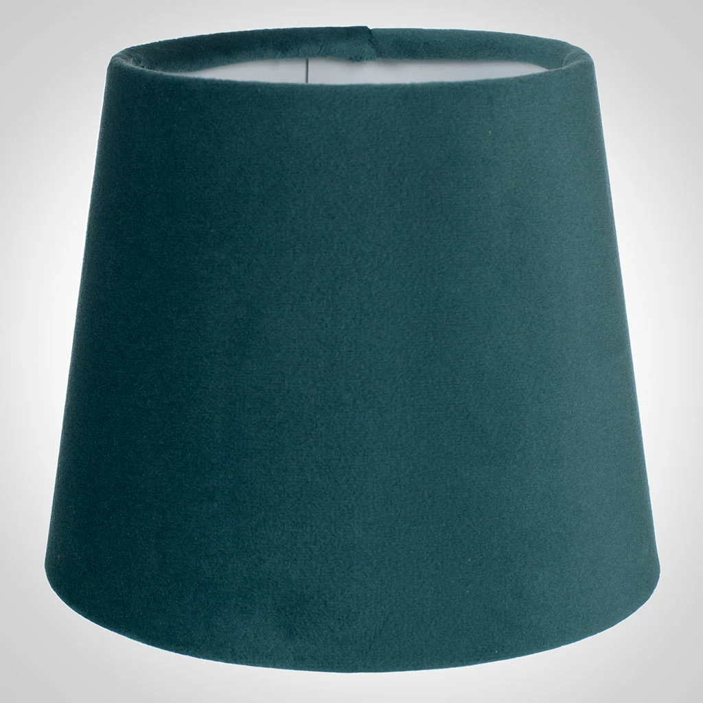 French Drum Candle Shade In Teal Hunstanton Velvet 3 French Drum Candle Shade In Teal Hunstanton Velvet
